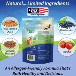 Emerald Pet Little Duckies Grain-Free with Duck & Blueberry Dog Treats, 5-oz