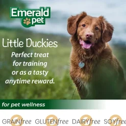 Emerald Pet Little Duckies Grain-Free with Duck & Blueberry Dog Treats, 5-oz
