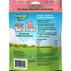 Emerald Pet Piggy Twizzies Grain-Free Dog Treats, 6 count