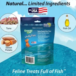 Emerald Pet Wholly Fish! Tuna Recipe Grain-Free Crunchy Cat Treats (3 oz)