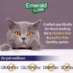Emerald Pet Wholly Fish! Tuna Recipe Grain-Free Crunchy Cat Treats (3 oz)