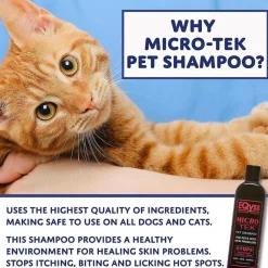 EQyss Grooming Products Micro-Tek Dog, Cats & Puppies Shampoo (16 oz)