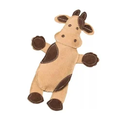 Ethical Dura-Fuse Leather Barnyard Toy For Dogs, assorted characters (11")