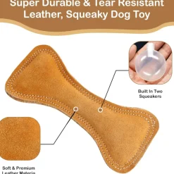 Ethical Dura-Fuse Leather Bone Toy For Dogs