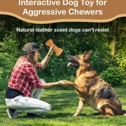 Ethical Dura-Fuse Leather Bone Toy For Dogs