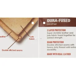 Ethical Dura-Fuse Leather Jute Squirrel Toy For Dogs