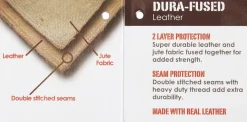 Ethical Dura-Fuse Leather Rabbit Dog Toy