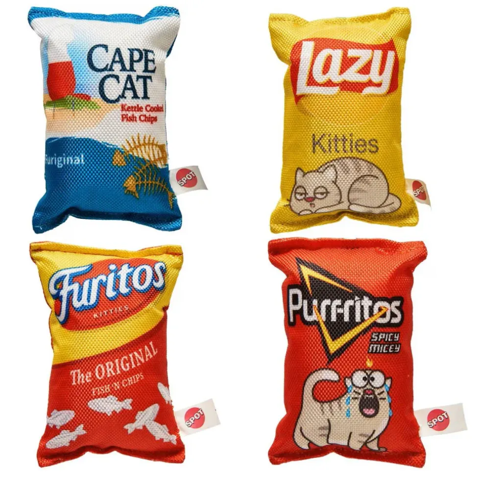 Ethical Fun Food Kitty Chips Cat Toy, Assorted Colors, Each