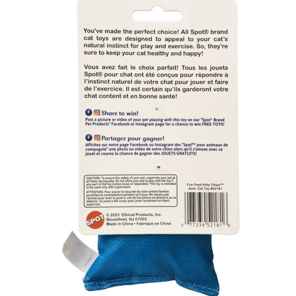 Ethical Fun Food Kitty Chips Cat Toy, Assorted Colors, Each