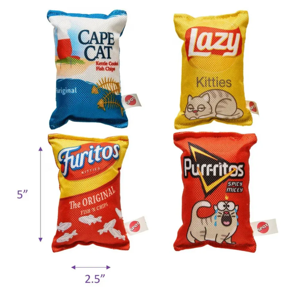 Ethical Fun Food Kitty Chips Cat Toy, Assorted Colors, Each