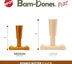 Ethical Pet Bam-Bones Plus Peanut Butter Tough Chew Dog Toy