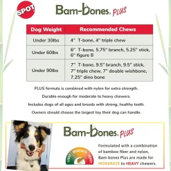 Ethical Pet Bam-Bones Plus Peanut Butter Tough Chew Dog Toy