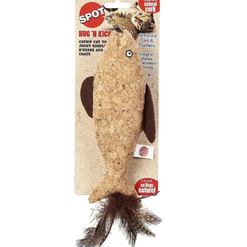 Ethical Pet Hug'N Kick Corkies & Nip Cat Toy, Color Varies, 8"