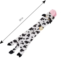 Ethical Pet Skinneeez Crinklers Cow Stuffing-Free Squeaky Plush Dog Toy