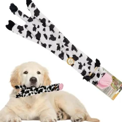 Ethical Pet Skinneeez Crinklers Cow Stuffing-Free Squeaky Plush Dog Toy