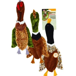 Ethical Pet Skinneeez Crinklers Bird Stuffing-Free Squeaky Plush Dog Toy, Assorted