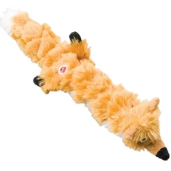 Ethical Pet Skinneeez Extreme Quilted Stuffing-Free Fox Toy for Dogs