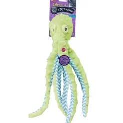 Ethical Pet Skinneeez Extreme Stuffing-Free Squeaky Octopus Plush Dog Toy, Color Varies, 16