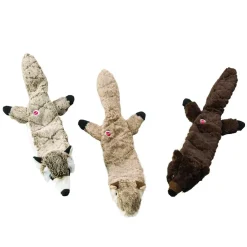 Ethical Pet Skinneeez Extreme Quilted Stuffing-Free Squirrel Toy for Dogs