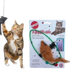 Ethical Pet Spot A-Door-Able Bouncing Mouse Catnip Toy, Assorted