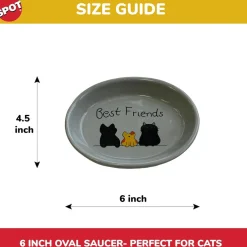 Ethical Pet Spot Best Friends Oval Cat Dish 6"