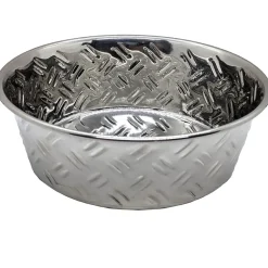Ethical Pet Spot Criss-Cross Stainless Steel No-Skid Dog Bowl