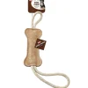 Ethical Pet Spot Dura-Fused Dog Toy Leather Bone Tug, 18"