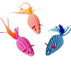Ethical Pet Spot Elasteeez Mouse & Feathers Cat Toy, Color Varies, 1-count