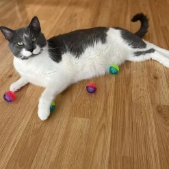 Ethical Pet Spot Shimmer Ball Cat Toy Multi-Color, 4-count