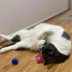 Ethical Pet Spot Slotted Balls Cat Toy Multi-Color, 4-count