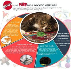 Ethical Pet Spot Slotted Balls Cat Toy Multi-Color, 4-count