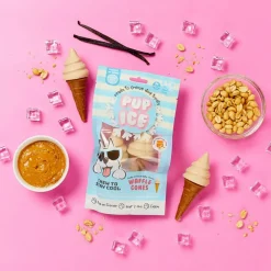 Ethical Pup Ice Waffle Cone Ready to Freeze Dog Treats, 2 pack