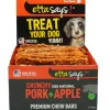 Etta Says! Premium Crunchy Chew Bars Pork + Apple Dog Treats, 12 count