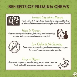 Etta Says! Premium Crunchy Chew Bars Pork + Apple Dog Treats, 12 count