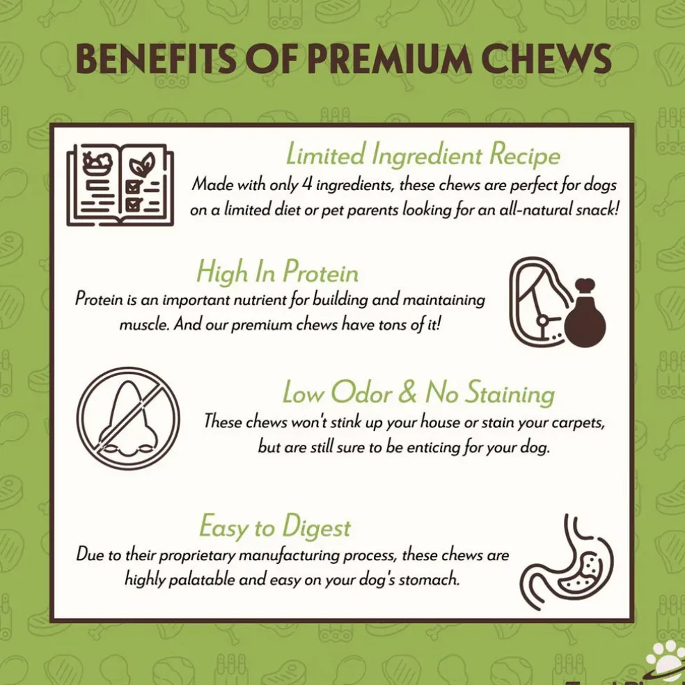 Etta Says! Premium Crunchy Chew Bars Pork + Apple Dog Treats, 12 count