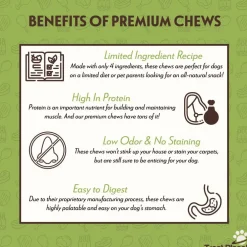 Etta Says! Premium Crunchy Chew Bars Duck + Sweet Potato Dog Treats, 12 count