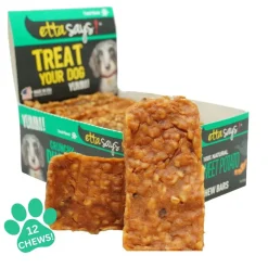 Etta Says! Premium Crunchy Chew Bars Duck + Sweet Potato Dog Treats, 12 count