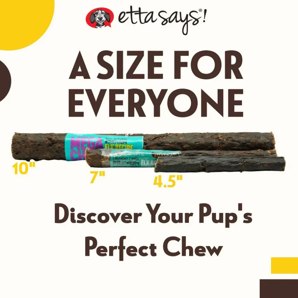 Etta Says! Premium Crunchy MEGA Buffalo Chews Dog Treats, 10", 1 count