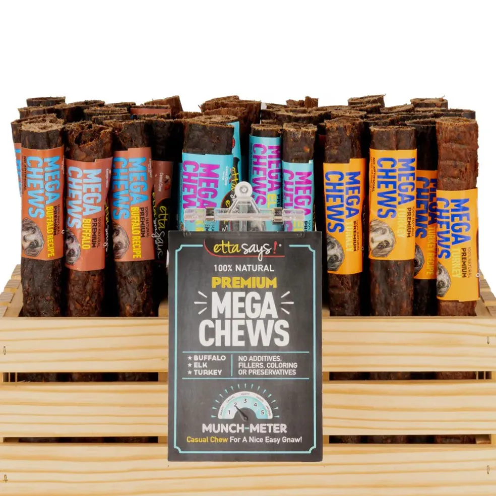 Etta Says! Premium Crunchy MEGA Turkey Chews Dog Treats, 10", 1 count