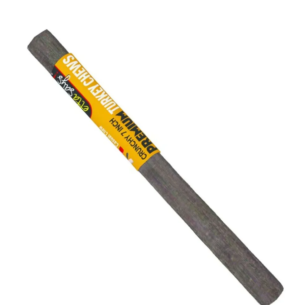 Etta Says! Premium Crunchy Turkey Dog Chew Treats, 7"