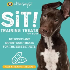 Etta Says! Sit! Training Treats for Dogs Oat & Peanut Flavor, 16-oz