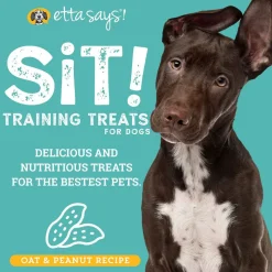 Etta Says! Sit! Training Treats for Dogs Peanut Butter Flavor, 6-oz