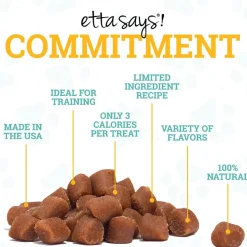 Etta Says! Sit! Training Treats for Dogs Peanut Butter Flavor, 6-oz