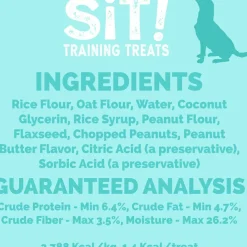 Etta Says! Sit! Training Treats for Dogs Peanut Butter Flavor, 6-oz