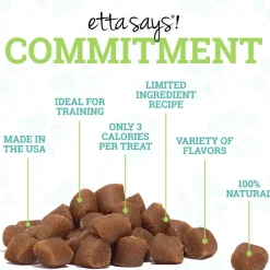 Etta Says! Sit! Training Treats for Dogs Cheese Flavor, 6-oz