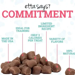 Etta Says! Sit! Training Treats for Dogs Bacon Flavor, 6-oz