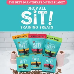 Etta Says! Sit! Training Treats for Dogs Bacon Flavor, 6-oz