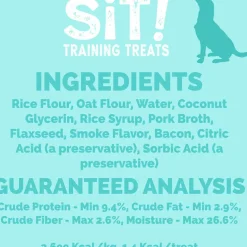 Etta Says! Sit! Training Treats for Dogs Bacon Flavor, 6-oz