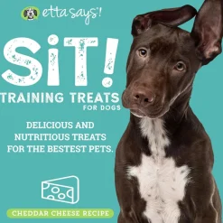 Etta Says! Sit! Training Treats for Dogs Cheddar Cheese Flavor, 16-oz
