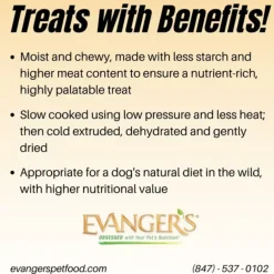 Evanger's Grain-Free Oven Baked Buffalo Recipe Jerky Treats for Dogs (4.5 oz)